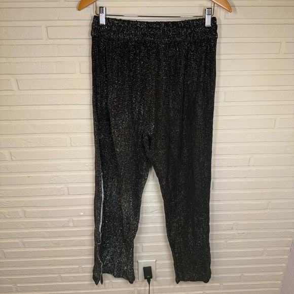 Turks & Caicos Black Shimmer Wide Leg Sheer Cover UP Pants, Women’s Size Large - Picture 6 of 8